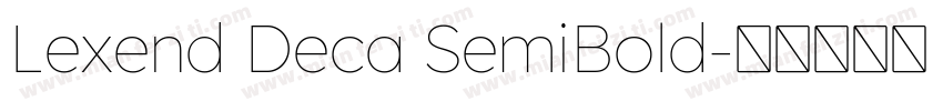 Lexend Deca SemiBold字体转换